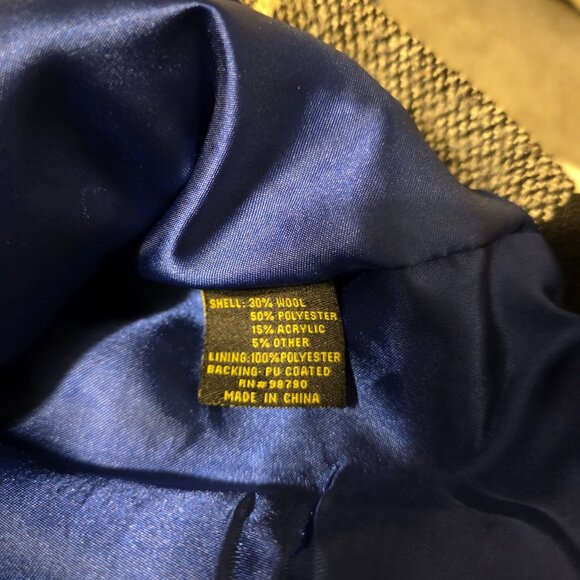 Vintage Blue, Black and White Plaid Jacket - Women's XL - Picture 9 of 11